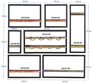 Wandregal-Set, 7-teilig