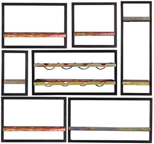 Wandregal-Set, 7-teilig