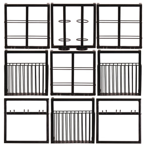 Wandregal-Set, 9-teilig