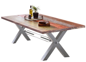 Tisch 160x85 cm, Altholz bunt lackiert