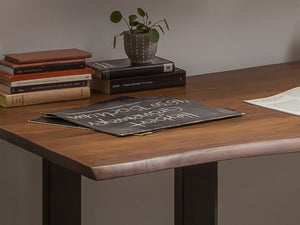 Tisch 120 x 80 cm, Platte 26 mm, nußbaumfarbig,